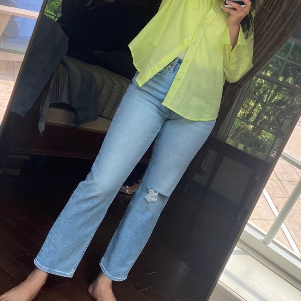 Gap high rise cheeky straight jeans size 6